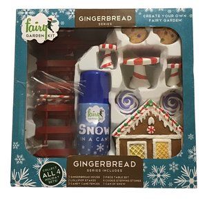 Fairy Garden Kit Gingerbread Series 14 pc Christmas Craft Create Snow in Can New